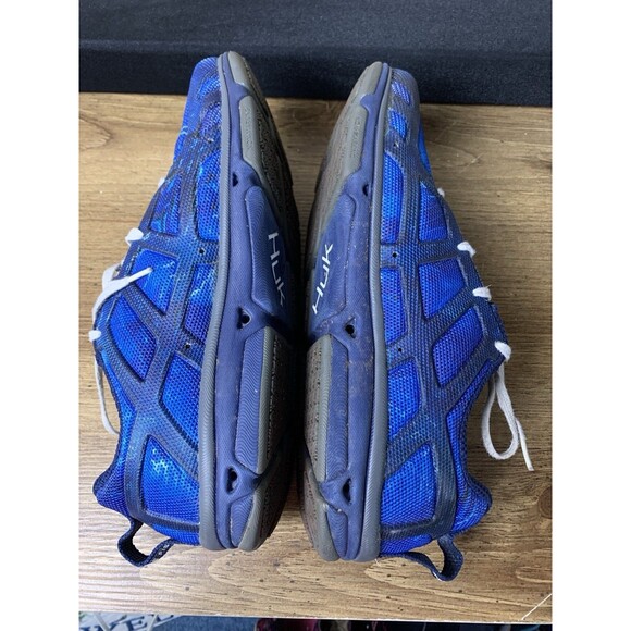 Huk Attack Performance Fishing Angler Sneaker Men Size 8.5 Blue Camo - Picture 6 of 9